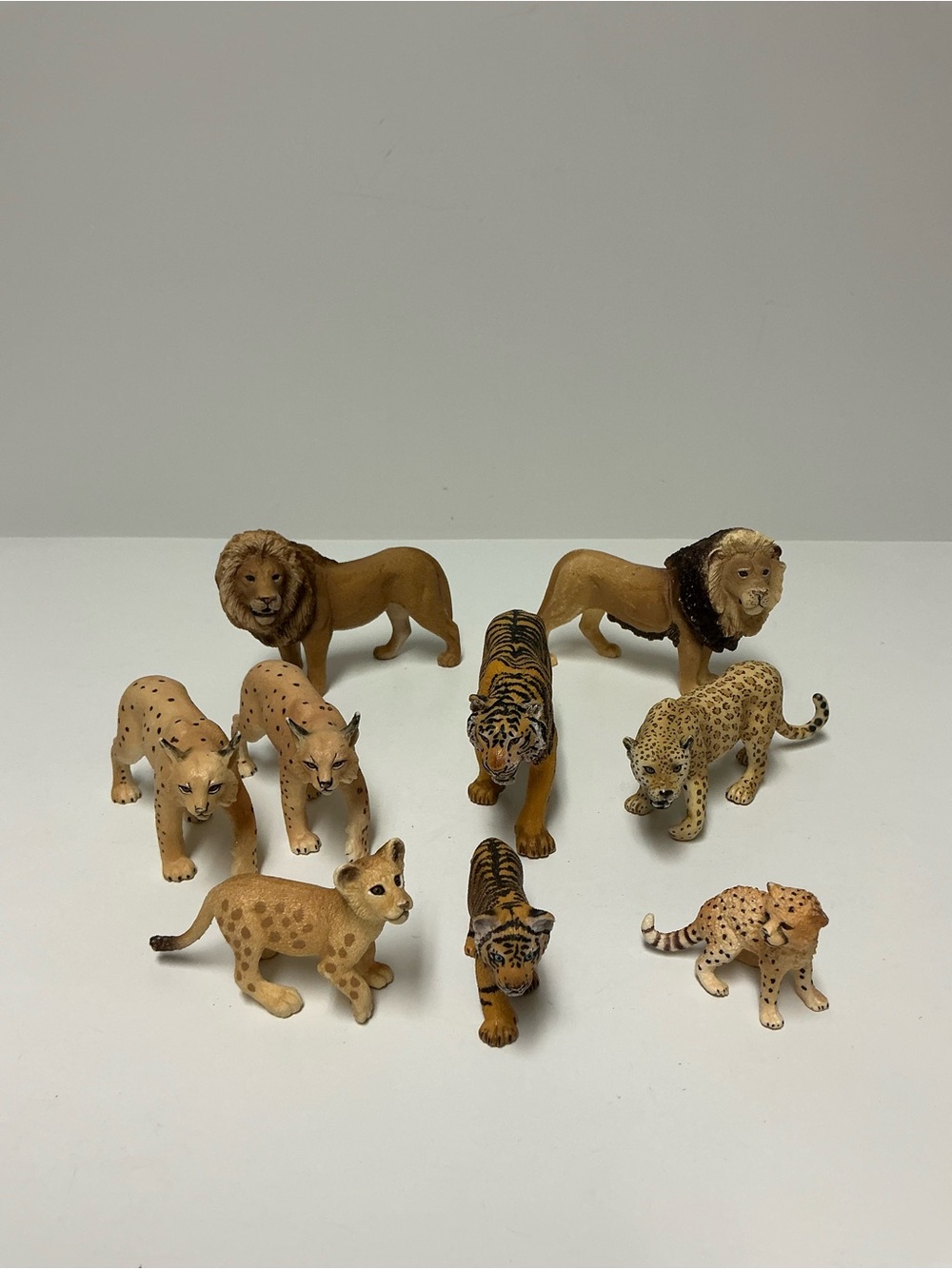 Schleich Wild Big Cats Figure Lot- Lynx Lion Leopard Tiger